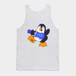 Penguin at Music with Guitar Tank Top